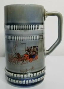 WADE Irish Porcelain Mug Tankard Stein STAGECOACH Made in Ireland 6.5" 20 Fl Oz - Picture 1 of 9