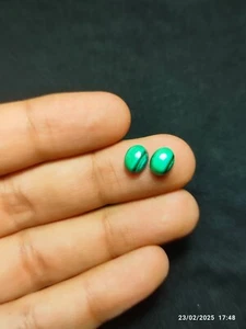 Natural Malachite Oval Cabochon 8x6mm for Jewelry Making - Picture 1 of 6