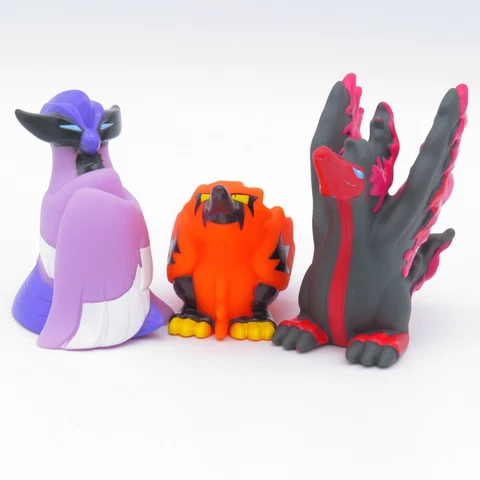 Pokemon Figure - Galarian Articuno, Zapdos, Moltres Lot - Bandai Finger Puppet Cover