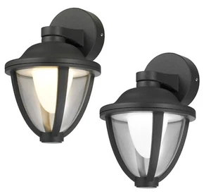 12W LED Outdoor Wall Light Black Adjustable Cool Warm White Garden Lamp - Picture 1 of 14