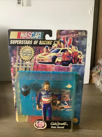 Nascar Dale Jarrett Action Figure Superstars Of Racing Ford Credit Vintage 1998 Cover