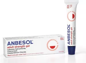 Anbesol Adult Strength Gel for Effective Oral Pain Relief from Mouth Ulcers 10 g - Picture 1 of 8