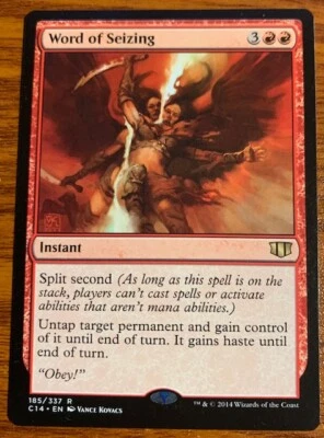 2014 MTG Wizards of the Coast Commander 2014 Word of Seizing #185/337 Used  - Image 1 of 2
