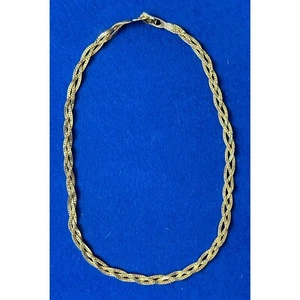 Monet Goldtone Braided Chain Necklace - Picture 1 of 8