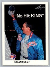 1990 Leaf "No Hit KING" #265 Nolan Ryan Texas Rangers Baseball Card