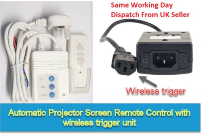 Motorised Projector Screen REMOTE Control RF Curtain Blind + WIRELESS TRIGGER - Image 1 of 4