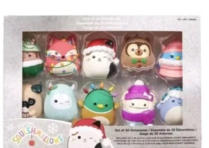 Set of 10 Kurt Adler Squishmallow Ornaments, Christmas Tree Decorations Box Set - Picture 1 of 3