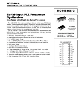 Motorola MC145156DW , IC PLL Frequency Synthesizer, CMOS , - Foto 1 di 1