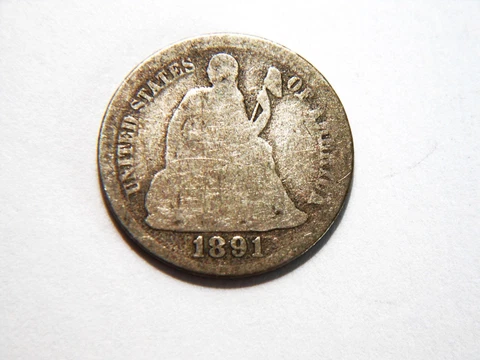 1891-O G Silver Seated Liberty Dime,  Nice Lower Priced Coin can use as a filler Cover