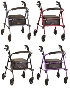 Nova Journey Folding Rolling Mobility Walker Rollator - 4 COLOR CHOICE - Picture 1 of 29
