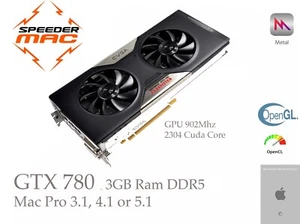  EVGA GTX 780SC 3GB DDR5 Apple Mac Pro, Bootscreen Metal Monterey Sequoia Metal - Photo 1/10