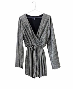 NWT LULUS "Party Starts Here" Romper Jumpsuit Gold Metallic Shorts Party SMALL - Picture 1 of 6