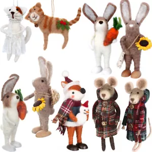 ANIMAL DE LANA DE FIELTRO Gisela Graham Navidad Pascua Hecho a Mano Adorno Artesanal Niño Regalo - Imagen 1 de 14