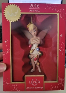 Ornamento Tink Lenox 2016 tutto avvolto nuovo in scatola vetrina Disney Campanellino - Foto 1 di 7