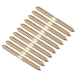 12pcs 8x90mm Hanger Bolt Double End Self-Tapping Thread Wood to Wood Dowel Screw - Picture 1 of 5