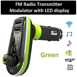 Wireless Car FM Radio Transmitter LCD MP3 Player USB Charger Mp3 Kit With Remote - Picture 1 of 12