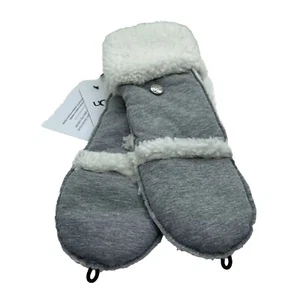 UGG Bonded Fleece Flip Mitten, Grey Heather, Women's Size S/M - Picture 1 of 9
