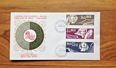 Christmas 1972 Malta First Day Cover L-Ewwel Jum Tal_Hrug . Free UK Postage - Image 1 of 3