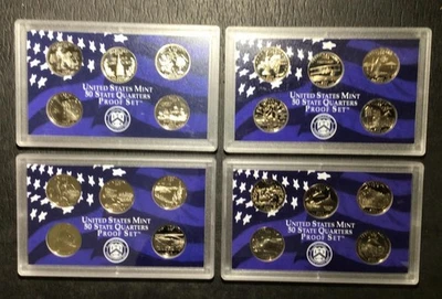 2000S 2001S 2005S y 2006S ¡Juegos de prueba de cuartos del estado de Estados Unidos! ¡Sin cajas! Monedas! Foto 1 de 2