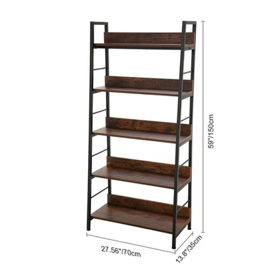 Rustic Standing Bookshelves Display Rack Home Dedor Large Storage Bookshelf😀 - Image 1 of 4