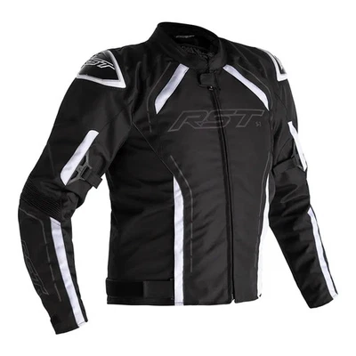 RST S 1 Jacke Textil schwarz/weiß Gr. XL Motorrad Jacke