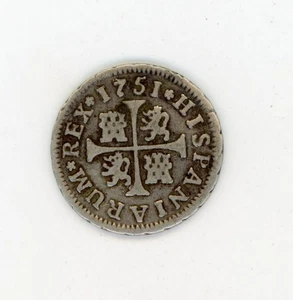 Spanien España 1/2 Real 1751 Madrid JB KM 370,1 sehr schön - Bild 1 von 2