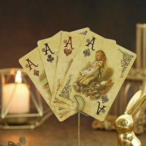1 Set Vintage Alice in Wonderland Playing Cards Deck – Retro Poker Board Game - Picture 1 of 24