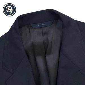 Mens 40 R Brooks Brothers Madison Fit  3/2 Roll Navy Gold Button Wool Blazer - Picture 1 of 13