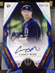 2021 Casey Mize Topps Tribute Blue Rookie Auto #TA-CM 34/150 - Picture 1 of 2