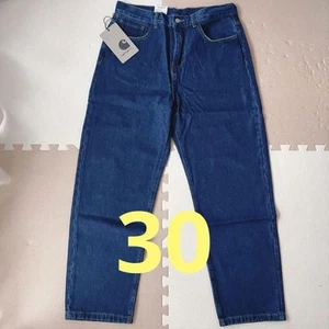 Carhartt Men’s Dark Blue Straight Fit Denim Jeans 30 Zip Front - Picture 1 of 7