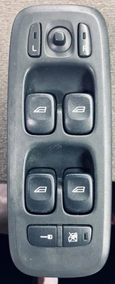 2002-2008 VOLVO S60 S80 V70 XC90 INTERRUPTOR DE JANELA MESTRE DO LADO ESQUERDO DO MOTORISTA 09193383 - Imagem 1 de 3