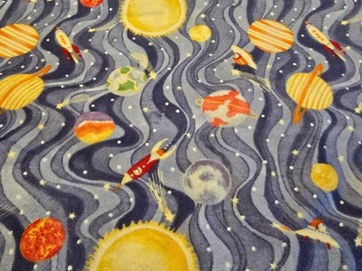 Debbie Mum For Joann Fabrics, Galaxy Print, Flannel - Image 1 of 3