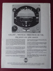7/1968 PUB COLLINS RADIO FD-109G DIRECTEUR DE VOL INDICATOR ORIGINAL FRENCH AD - Picture 1 of 1