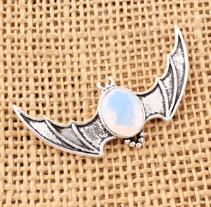Milky Opal Gemstone 925 Sterling Silver Ethnic Handmade Jewelry Pendant 1.29" - Picture 1 of 6