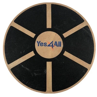 "Tabla de equilibrio de madera redonda circular Yes4All 15,5"" tabla de equilibrio bamboleante fitness" Foto 1 de 4