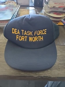 Vintage Rare DEA Task Force Fort Worth Texas Hat Drug Enforcement Administration - Picture 1 of 5