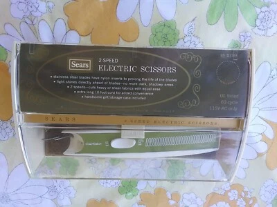 Vintage Sears 2 Speed Electric Scissors with Light - Fabric Cutter Shears  - Image 1 of 4
