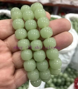 Certified Size 12mm Real Natural Light Green Jade Jadeite Bangle Bracelet 7.5” - Picture 1 of 5