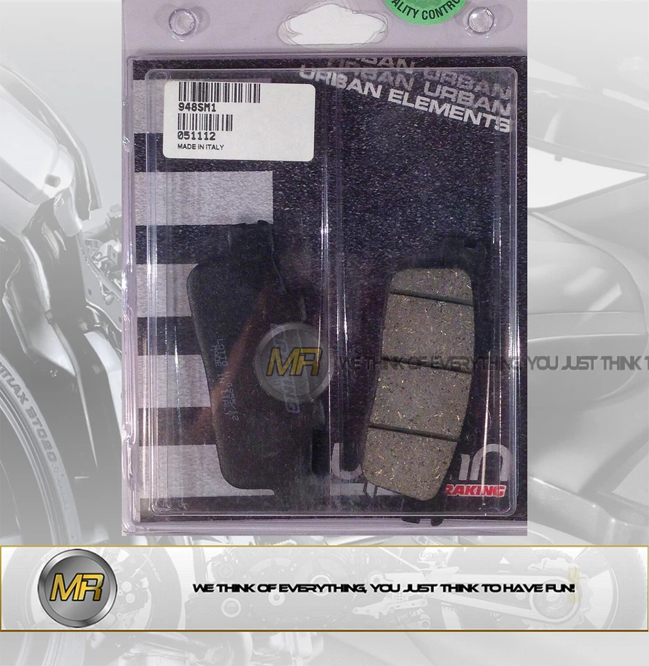 FOR SYM JOYMAX ABS 250 FROM 2015 TO 2016 REAR BRAKE PADS SEMI METALLIC BRAKING - Image 1 of 1