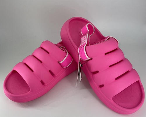 NUOVO! Sandali UGG Big Kids Sport Yeah rosa taffy taglia 5 nuovi con etichette 1119050k