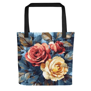 Rose Graffiti V19 Tote Bag - Picture 1 of 1