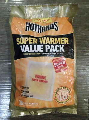 HEATMAX, INC. HotHands Super Warmer Value Pack XL 18 Hours Of Heat Packet Of 10. 5/28