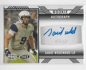 2020 Sage Hit Premier Draft Auto #A53 DAVID WOODWARD Utah State - Picture 1 of 2