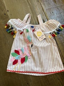 Made With Love / Mia Belle Girls Summer Spring Top NEW with Tags SIZE S - Picture 1 of 4
