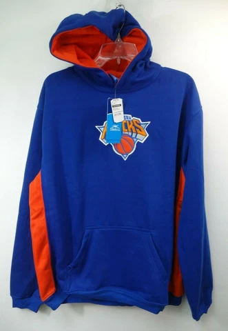 NEW YORK KNICKS SWEATSHIRT Mens MEDIUM Hooded HOODY BLUE ORANGE Atletica C204 Cover