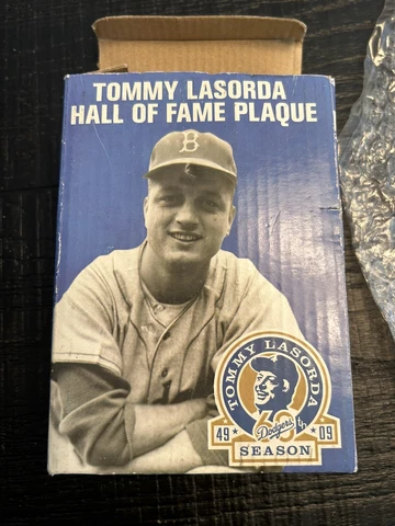 Los Angeles Dodgers Tommy Lasorda Hall Of Fame Plaque 60 Seasons W/box Cover