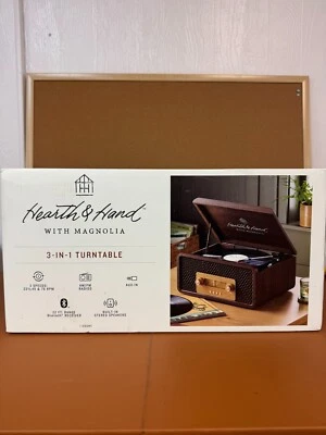 Hearth & Hand with Magnolia 3-in-1 Turn Table with Wood Grain Finish