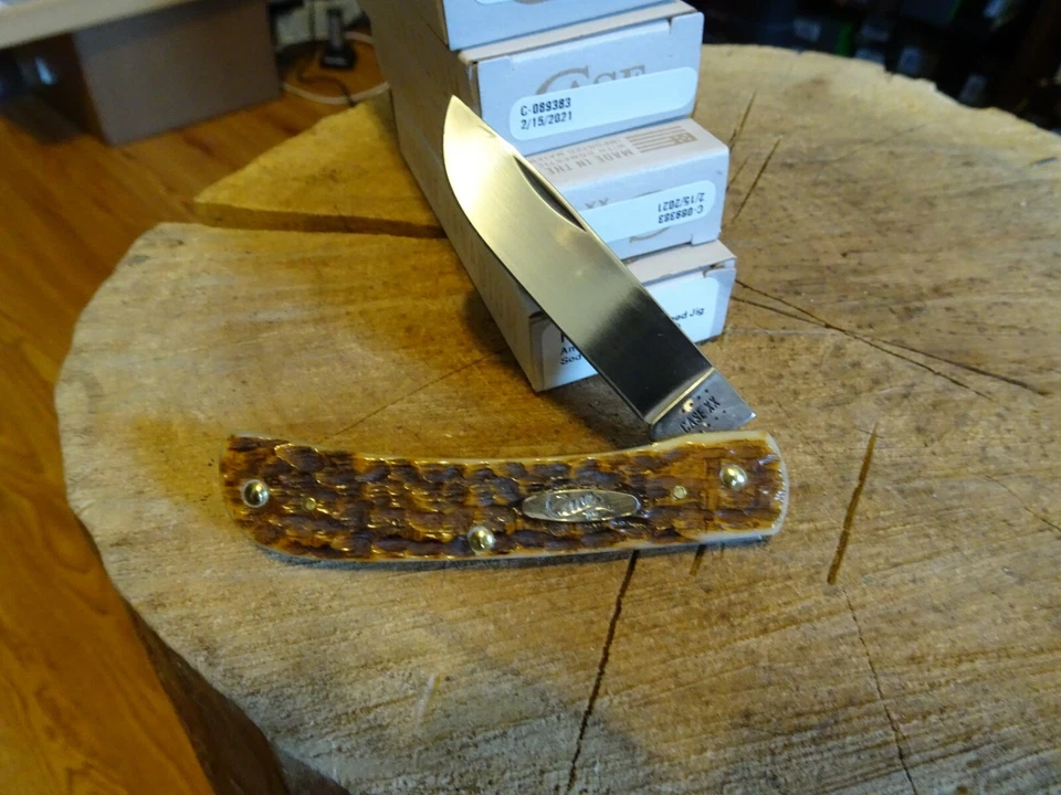 CASE XX POCKET KNIFE MODEL CA-30092 3.63" CLOSED SOD BUSTER CS BLADE AMBER PEACH - Image 1 of 4