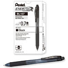 BL107-A Pentel EnerGel RT Liquid Gel Ink Pen, 0.7mm Tip, Black Ink, Pack of 24