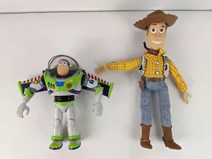 Vintage Disney Pixar Thinkway Toy Story Woody Pull String Buzz Lightyear Works - Picture 1 of 12